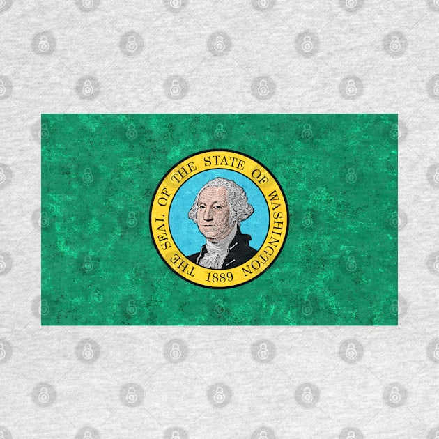 Flag of Washington State by Enzwell